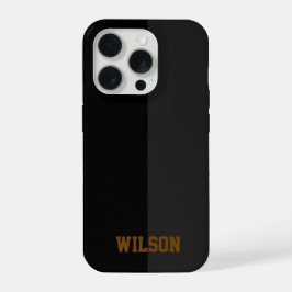 Elegante capa de telefone com monograma preto e ci