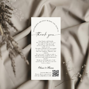 Elegante Cartão de Agradecimento de Casamento com