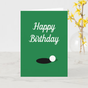 Elegante cartão de aniversário de golfe para golfi