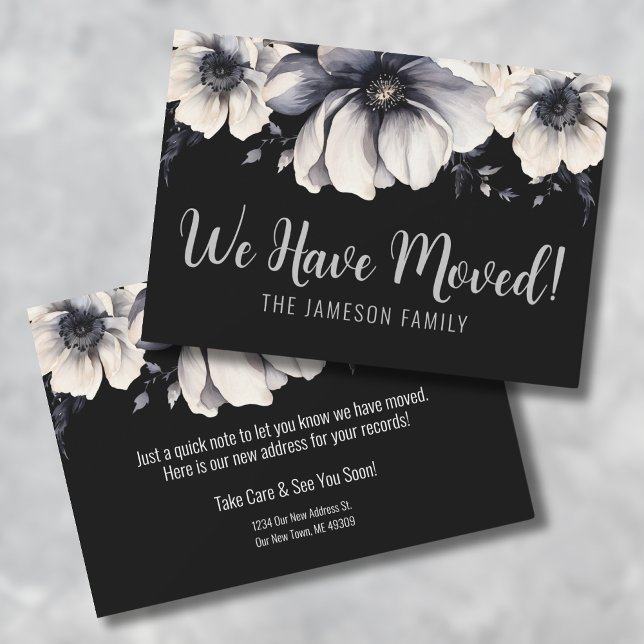 Elegante Cartão de Anúncio de Mudança (Elegant We Have Moved Announcement Card)