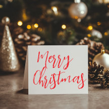 Elegante Cartão de Natal Dobrável de Boas Festas