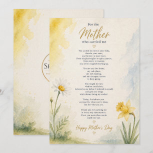 Elegante Cartão de Poema para o Dia das Mães como