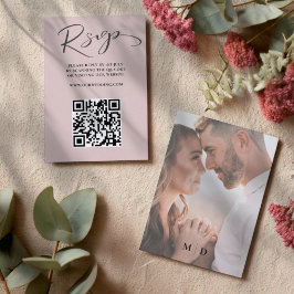 Elegante Cartão de RSVP de Casamento em Dourado Ro