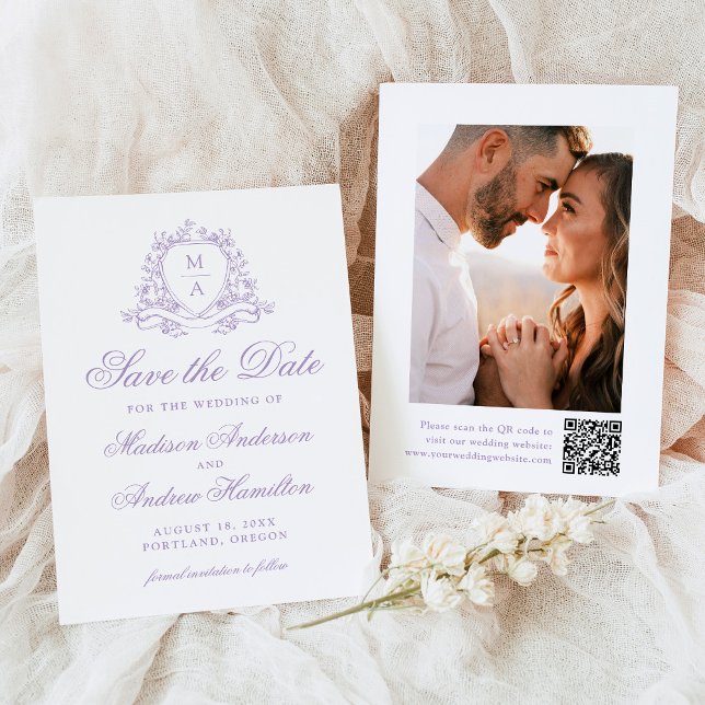 Elegante Cartão de Salvar Data de Casamento com Fo (Criador carregado)
