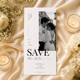 Elegante Cartão de Save The Date de Casamento em F