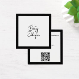 Elegante Cartão de visita branco e preto