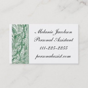 Elegante cartão de visita da fronteira da Brocade