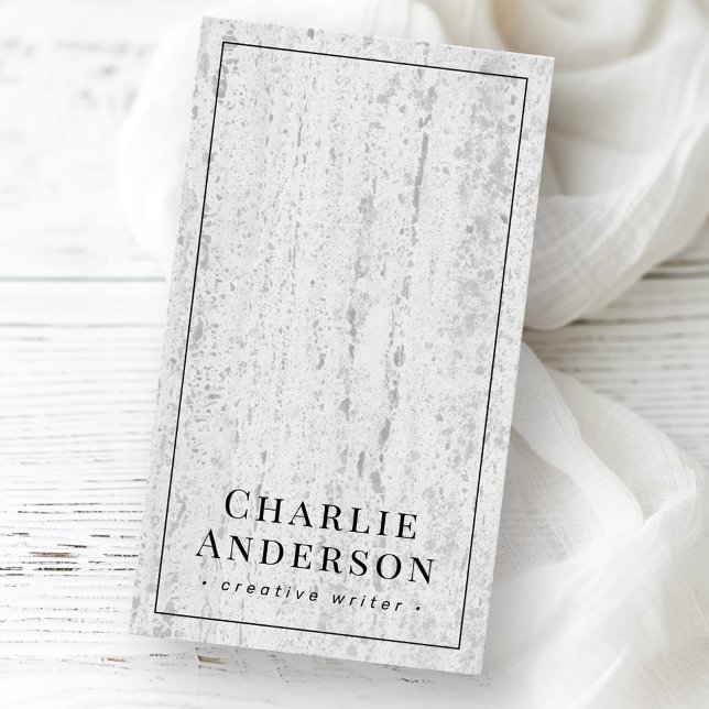 Elegante cartão de visita de textura de pedra nas  (Elegant social media stone texture business card)