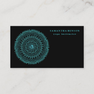 Elegante Cartão de visita do logotipo Mandala OM Y