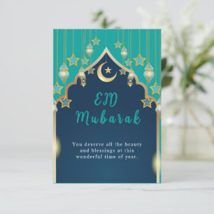 Elegante Cartão Eid Mubarak