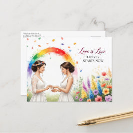 Elegante cartão postal de casamento moderno Save T