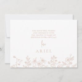 Elegante cartões de agradecimentos de aniversário