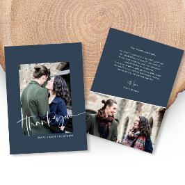 Elegante Cartões de agradecimentos De Casamento Co