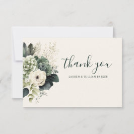 Elegante Cartões de agradecimentos de Casamento Fl