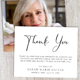 Elegante Cartões de agradecimentos de Fotografia F