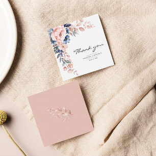 Elegante Cartões de agradecimentos Floral Cor de Á