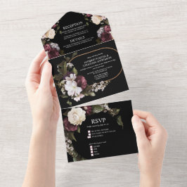 Elegante Casamento Floral em Burgundy e Rosa