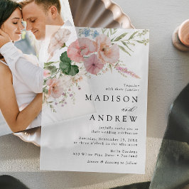 Elegante Casamento Floral Romântico em Aquarela