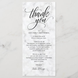 Elegante Casamento Obrigado Colocar Cartão