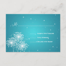 Elegante Casamento RSVP de Verão Turquesa