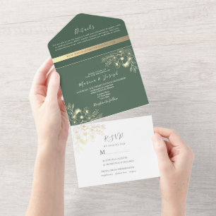 Elegante Casamento Verde Oliva Dourado