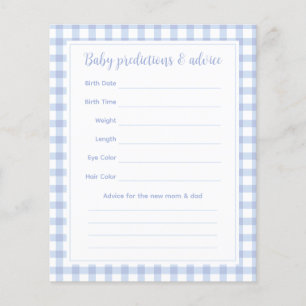 Elegante Chá de fraldas de Gingham Boy Blue