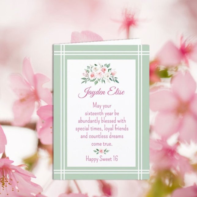 Elegante Charm. Cartão de aniversário Personalizad (Criador carregado)