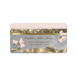 Elegante Chic Etiqueta Floral para Casamento