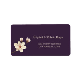 Elegante Chic Magnólia Etiqueta de Casamento