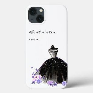 Elegante Chic Modern Watercolor Trendy Black Girly