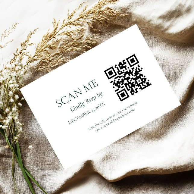 Elegante & Chic Resposta de Casamento Verde Esmera (Criador carregado)