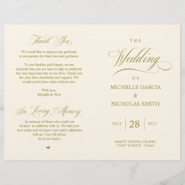 Elegante Clássico Dourado, Casamento dobrável