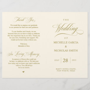 Elegante Clássico Dourado, Casamento dobrável