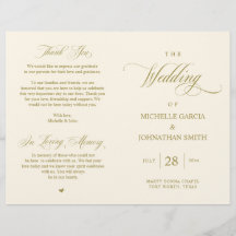 Elegante Clássico Dourado, Casamento dobrável