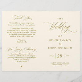 Elegante Clássico Dourado, Casamento dobrável