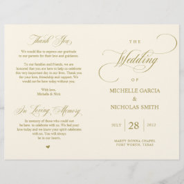 Elegante Clássico Dourado, Casamento dobrável