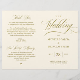 Elegante Clássico Dourado, Casamento dobrável
