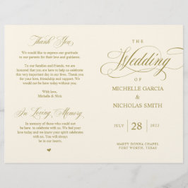 Elegante Clássico Dourado, Casamento dobrável