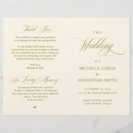 Elegante Clássico Dourado, Casamento dobrável