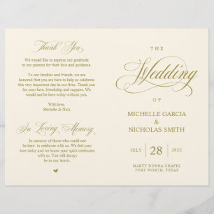 Elegante Clássico Dourado, Casamento dobrável