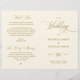 Elegante Clássico Dourado, Casamento dobrável