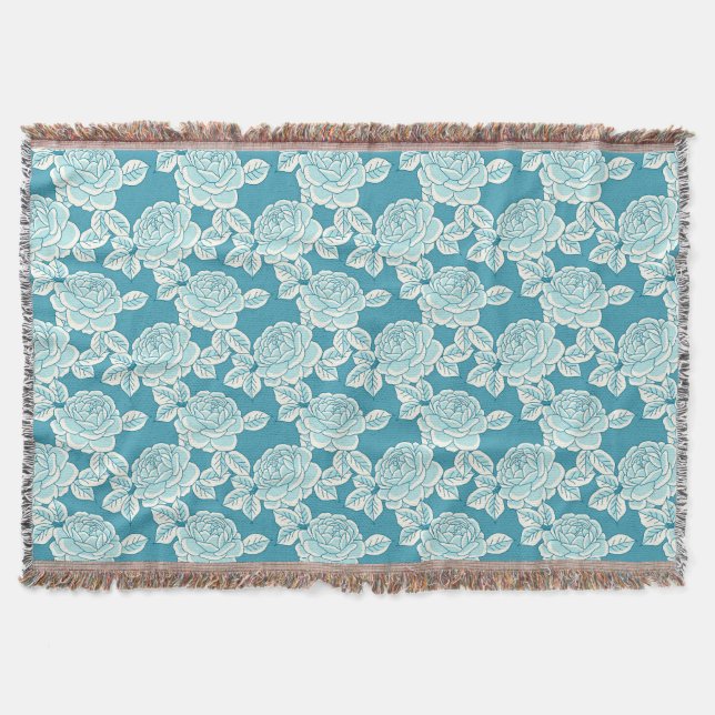 Elegante Cobertor Floral com Charme Vintage (Frente)