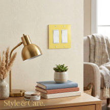 Elegante Cobertura de Interruptor Duplo Amarelo Ma