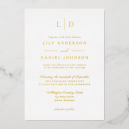 Elegante Código QR de Monograma Moderno Casamento