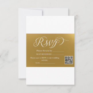 Elegante Código QR de Resposta de Casamento em Scr