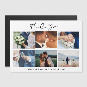 Elegante Colagem de Fotos de Casamento Obrigado