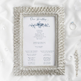 Elegante com gravação do Blue Floral Toile Program