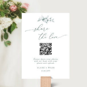 Elegante Compartilhe o Amor, Sinal de Código QR de