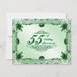 Elegante Convite de Aniversário de 55 Anos de Casa