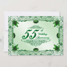 Elegante Convite de Aniversário de 55 Anos de Casa